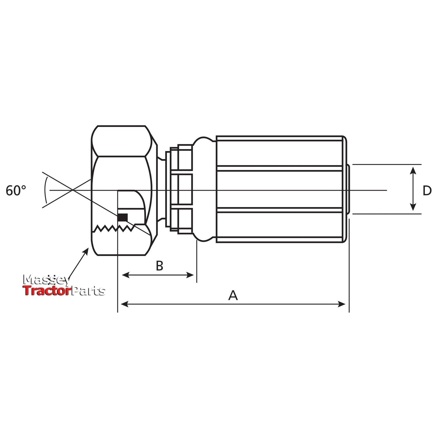 Gates BSP 60Â° Hose Insert 1/2'' x 1/2'' x 14 TPI; Female Straight Swivel - S.116124 - Farming Parts