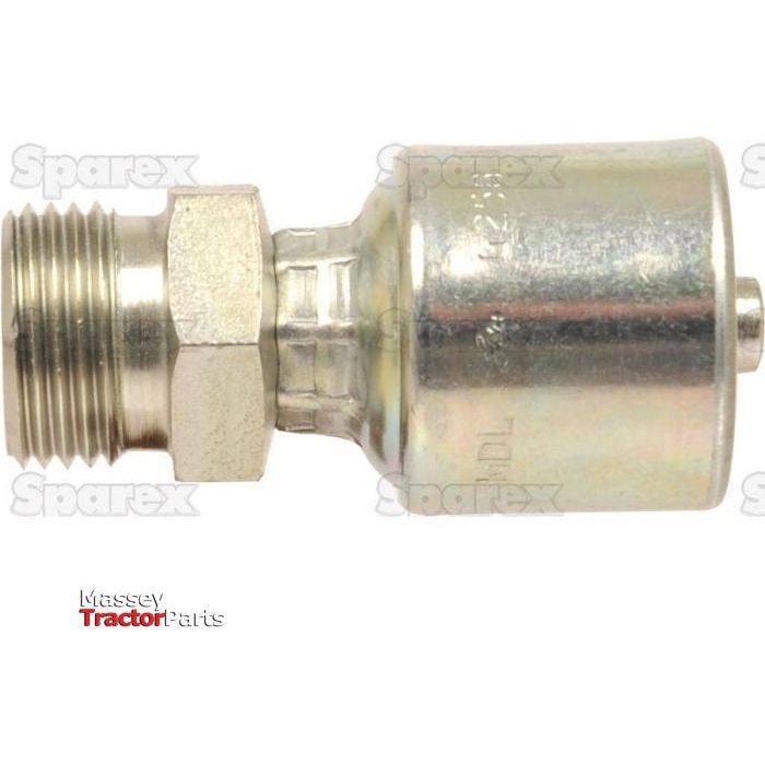 Gates Metric 24Â° Hose Insert 1/4'' x M16 x 1.50 Male Straight - S.116250 - Farming Parts