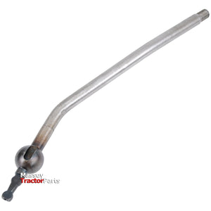 A long metal Gear Lever | Sparex Part No.S.108179, featuring a slight bend in the middle and a threaded end, suitable for Case IH tractors. The image is labeled "Massey Tractor Parts" in the bottom left corner and the product is branded by Sparex.