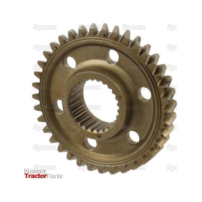 A Sparex brand Gear (Part No. S.129442), featuring a bronze-colored finish, evenly spaced teeth, and several circular holes around its center. The background is white with a faint watermark reading "Sparex.