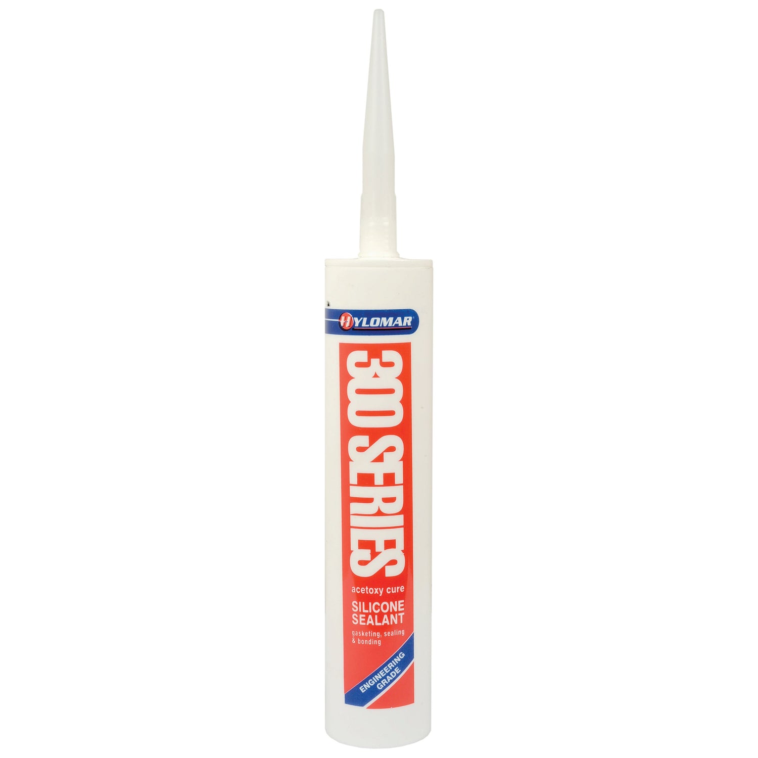 A tube of General Purpose Silicone Sealant from Sparex, clear in color and containing 300ml with a narrow nozzle, labeled as acetoxy cure for water-resistant, durable sealing, and excellent bonding to metal.
