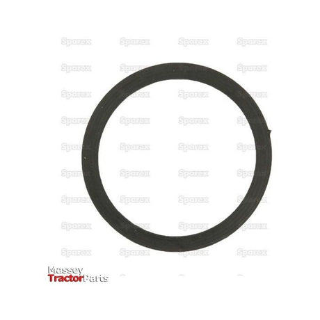 A black rubber gasket ring with a 1 7/8'' OD is set against a white background adorned with faint, repeated "Sparex" logos. The lower-left corner presents the "Massey Tractor Parts" logo in red and black. The part number S.67638 for the Glass Bowl Seal is subtly noted.