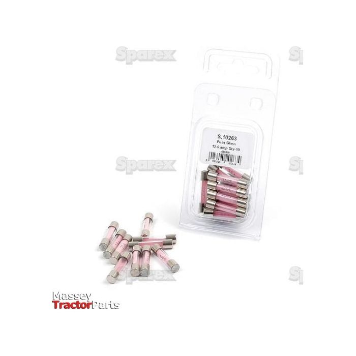Glass Fuse, Blow Rating: 25.0, 10 pcs. Agripak
 - S.10263 - Farming Parts