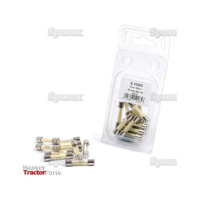 Glass Fuse, Blow Rating: 50.0, 10 pcs. Agripak
 - S.10265 - Farming Parts