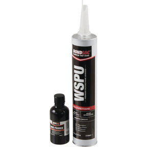 Bondloc WSPU polyurethane adhesive tube and accompanying PU Primer bottle from the Sparex Glazing Kit - 2pcs - S.24663.