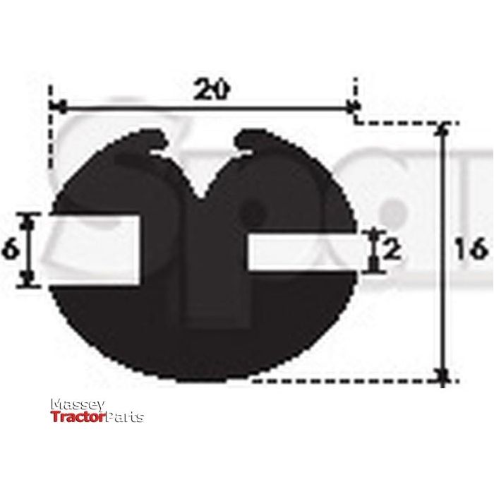 Glazing Rubber - H Type
 - S.101036 - Farming Parts