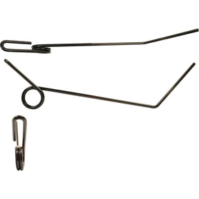 Three metal tension clips, including the Sparex GRASSMASTER 71663 model (Sparex Part No. S.79415), are arranged in varying angles and orientations against a white background.