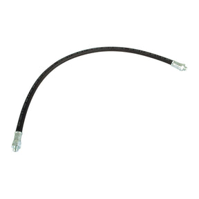 The Sparex Grease Gun Tube - Flexible (M10) 30cm, also known as Sparex Part No. S.18349, is a black tube featuring secure metal fittings on both ends with M10 threads.