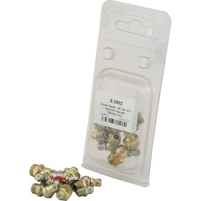 The Grease Nipple - M6, M8, M10 Assorted (Agripak 10 pcs.) from Sparex includes various components for versatile use.