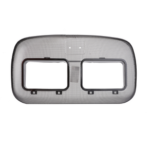 A Massey Ferguson - Grille (3810158M91) by AGCO, featuring a double rectangular car dashboard bezel with a carbon fiber pattern on a white background, reminiscent of the rugged design found in the Massey Ferguson 4000 Series.