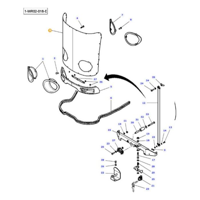 Grille - 4281289M6 - Massey Tractor Parts