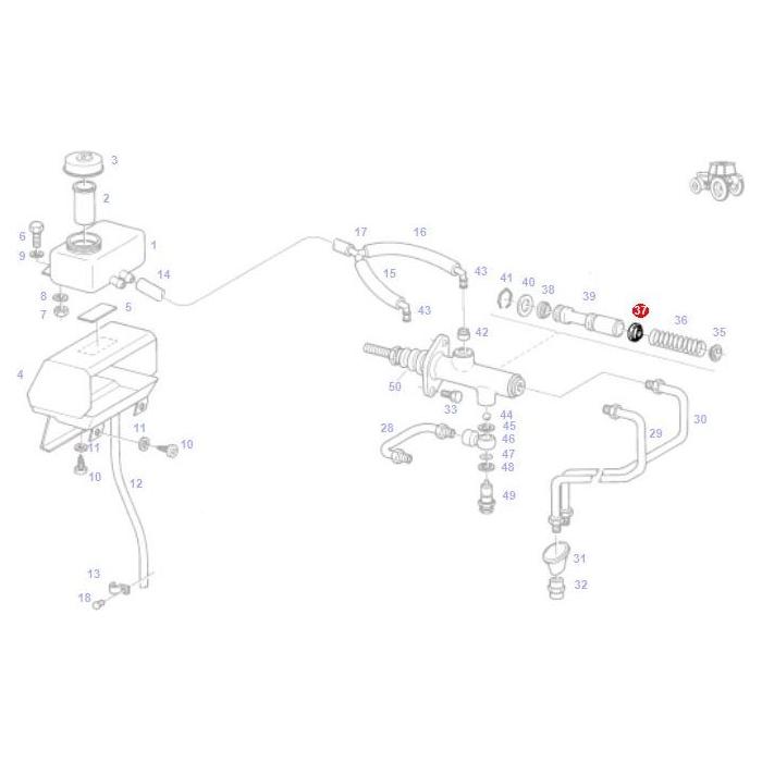 Grooved Ring - F284100070080 - Massey Tractor Parts