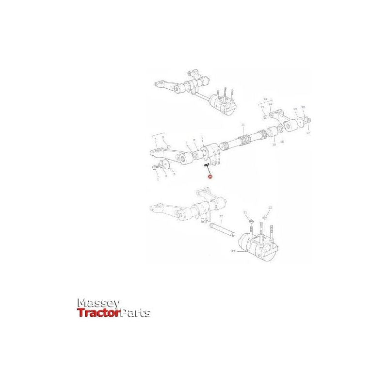 Massey Ferguson Grub Screw Lift Arm - 887076M2 | OEM | Massey Ferguson parts | Linkage-Massey Ferguson-Bolts,Bolts & Set Screws,Farming Parts,Metric,Nuts,Screws & Fasteners,Towing & Fasteners,Tractor Parts,UNC,UNF
