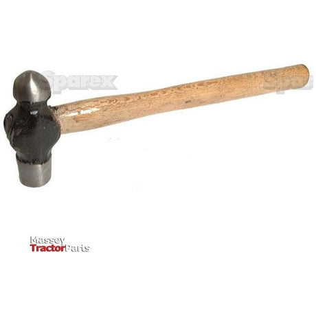 A Sparex ball-peen hammer (HAMMER-BALL PEIN-WOODEN-16OZ - S.3126) with a wooden handle and metal head. The text "Massey Tractor Parts" is visible in the bottom left corner, detailing valuable product specifications.