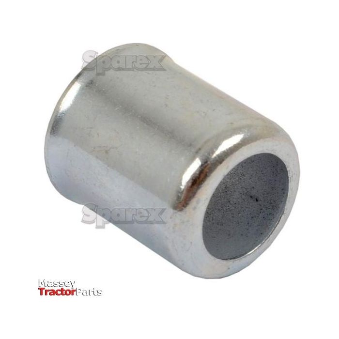 A shiny, smooth cylindrical metal bushing with a hollow center. Text on the image: "Sparex" and "Massey Tractor Parts." Perfect for securing oil/fuel resistant hoses, this durable component ensures reliability in demanding environments.

This is the Ferrule 15.5 x 11.3mm DN08 (S.55164) from Sparex, an essential part for securing oil/fuel resistant hoses effectively in high-demand situations.