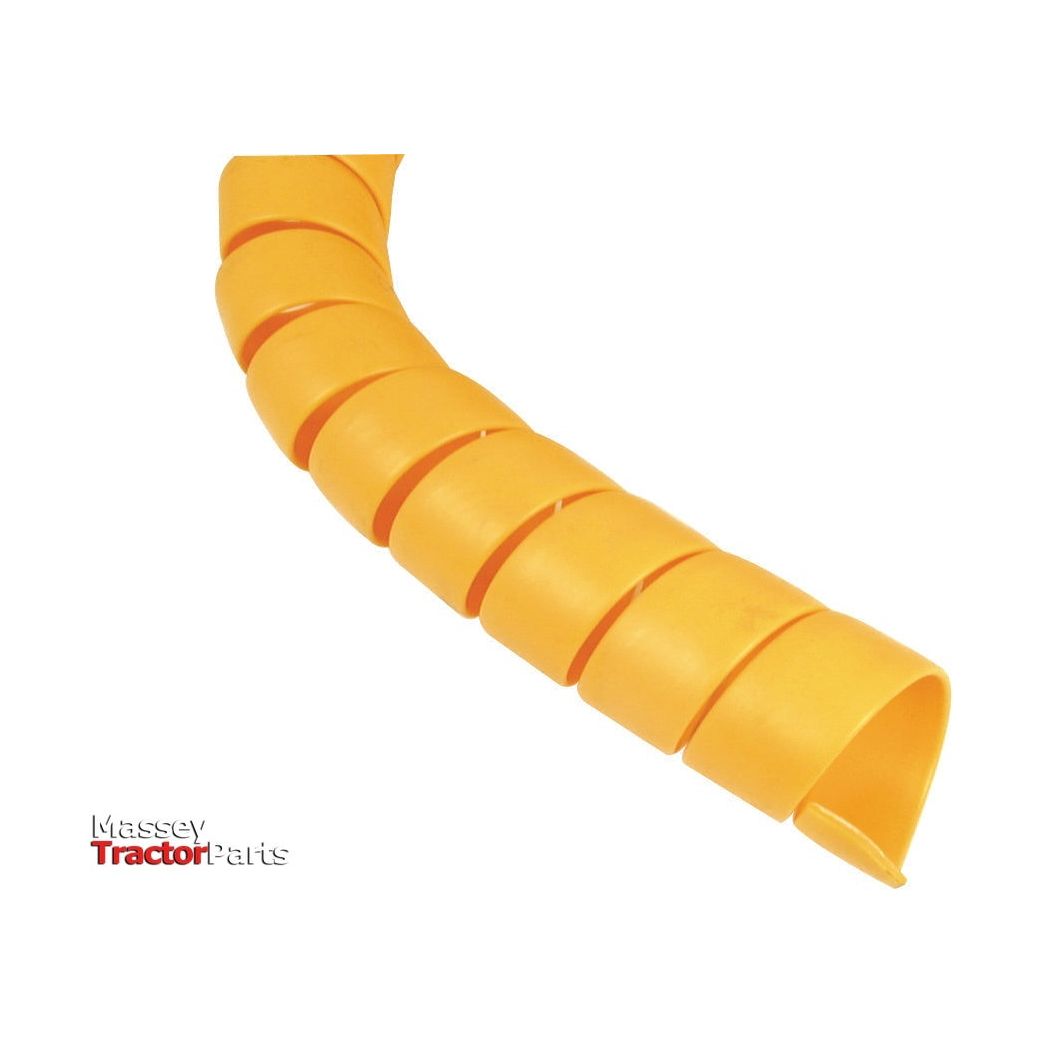 An orange HOSE GUARD COIL-75MM DIA 3M (S.19087) by Sparex, displayed on a white background with the text "Massey Tractor Parts" in the bottom left corner.