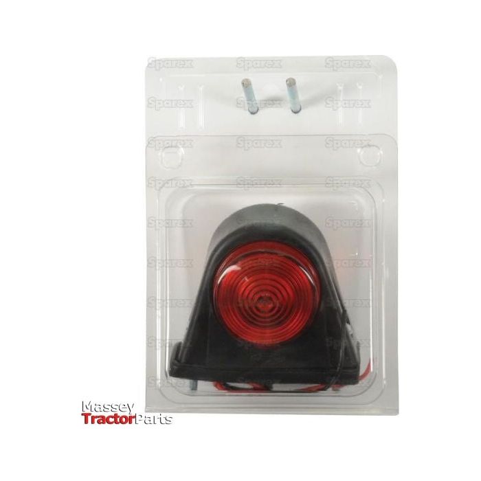 Packaged Halogen Indicator Light (RH & LH - S.22555) for a tractor, mounted on a clear plastic display card with the "Sparex" brand name and "Massey Tractor Parts" logo, E Approved and featuring an IP65 rating.