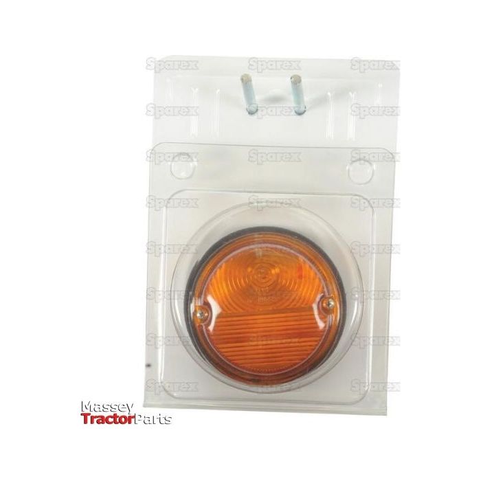 A Halogen Indicator Light (RH & LH) with an amber lens, listed under Sparex S.27155, comes in plastic packaging and includes mounting screws.