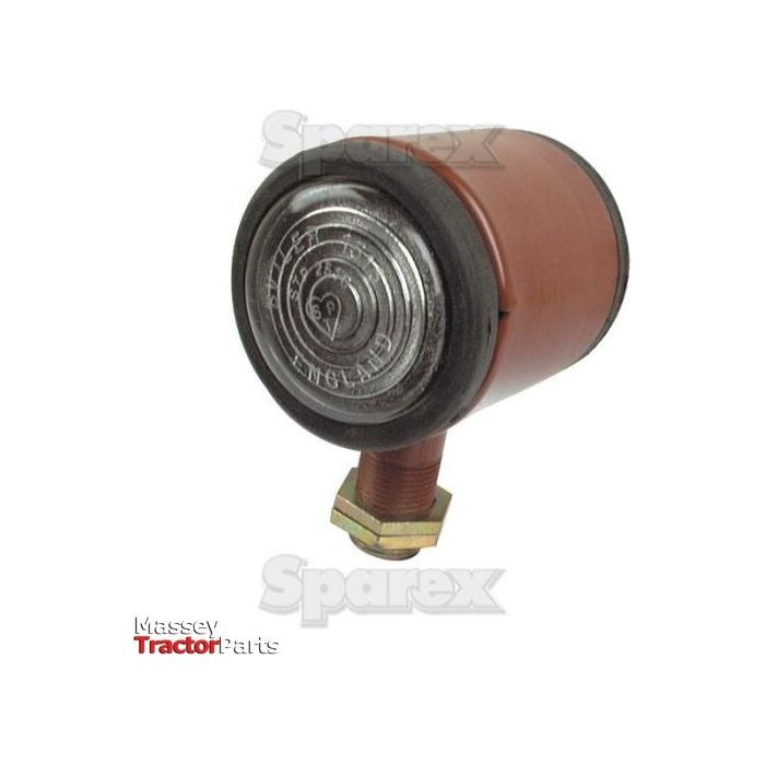 A cylindrical tractor part inscribed "Made in England" and branded "Sparex," featuring an integrated halogen side light with a bolt and nut, specifically the Side Light - Front/Rear (Halogen), RH & LH, 12V | Sparex Part No.S.43041.