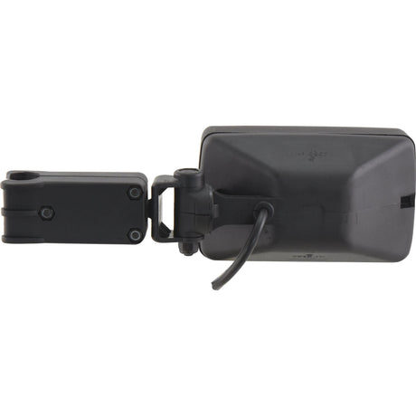 A Sparex Halogen Work Light Rectangular LH (12V, 55W), ideal for Case IH models, features a black finish with a mounting bracket and visible cable.