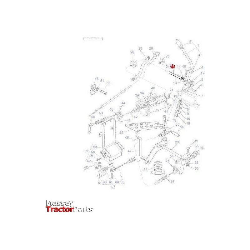 Massey Ferguson Hand Throttle Cable - 3759023M91 | OEM | Massey Ferguson parts | Throttle-Massey Ferguson-Cabin & Body Panels,Cables,Farming Parts,Throttle,Tractor Parts