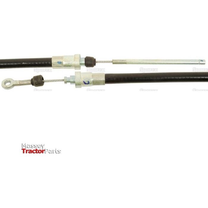 Close-up view of a Hand Throttle Cable with connectors on both ends, labeled "Sparex" and featuring an Outer cable length of 942mm.