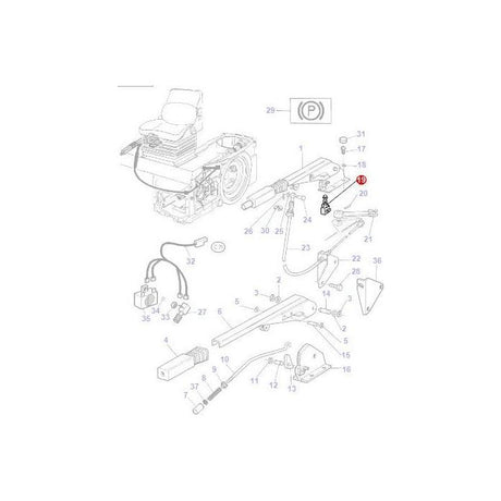 Handbrake Switch  - 3380073M1 - Massey Tractor Parts