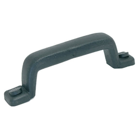 The Sparex Handle (180mm) - S.31330 in dark grey metal features a simple rectangular design with two mounting bases at each end, making it suitable for various installations.