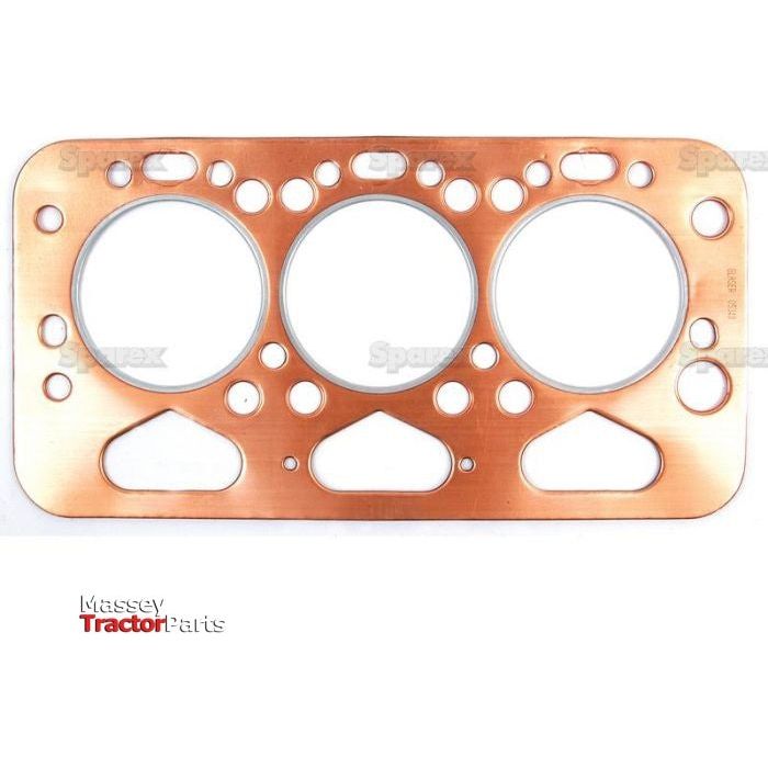 A Sparex Head Gasket for 3-cylinder engines (models 10/42, 3/45, 3DL, and 3/142) featuring three circular openings and multiple small holes, labeled as Sparex Part No.S.52603.