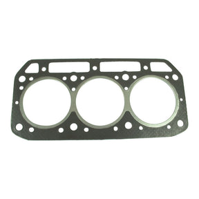 The Sparex Head Gasket - 3 Cyl. (Sparex Part No. S.70618) by Yanmar features three large circular openings for a 3-cylinder engine, with multiple smaller holes around its perimeter.