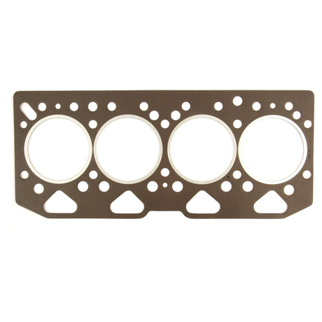 A Sparex Head Gasket - 4 Cyl. (4.40, T4.40, 4.40TW, C4.40) featuring multiple circular openings and smaller holes for bolts and passages, designed for an internal combustion engine | Sparex Part No.S.42400.