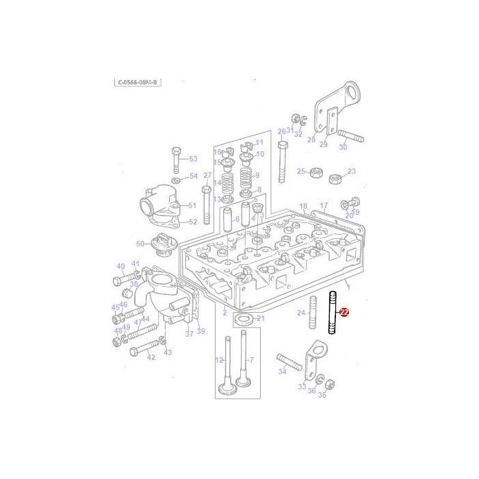 Head Stud - 734308M1 - Massey Tractor Parts
