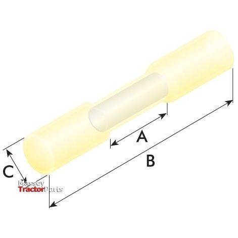 Heat Shrink Insulated Solder Connector Yellow ( )
 - S.13406 - Farming Parts