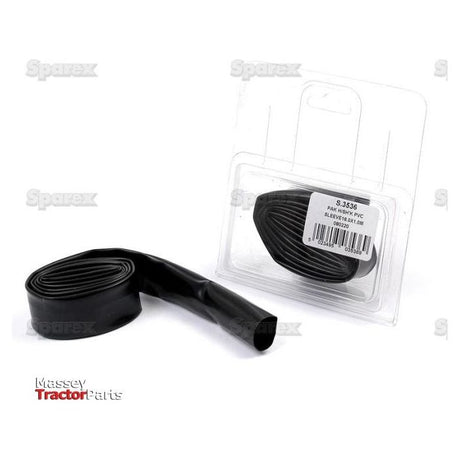 The black PVC tape coiled and packaged in a clear plastic container is labeled with the code S.3536 and branded by Sparex. This versatile tape, ideal for various applications much like Heat Shrink Sleeving Ø16-8mm x 1M (1 pc. Agripak), offers durability and reliability.