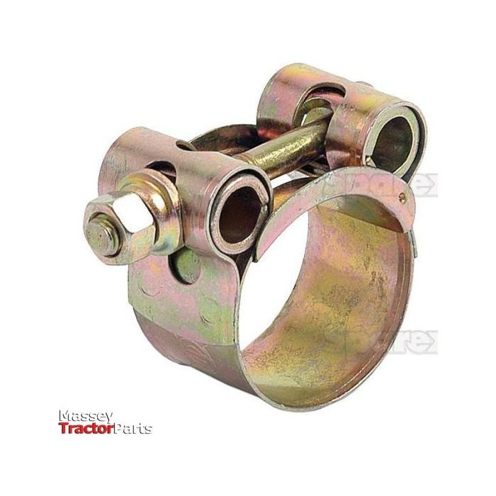 A Sparex heavy-duty hose clip with a bolt tightening mechanism, measuring Ø26-28mm and labeled as "Sparex Part No. S.14914.