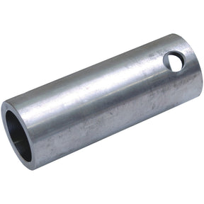 A Sparex Heavy Duty Loader Tine Bush (Product No. S.23570) - Ø60 x 160mm with a small circular hole near one end (Ø40), features a smooth surface and durable cylindrical metal construction.