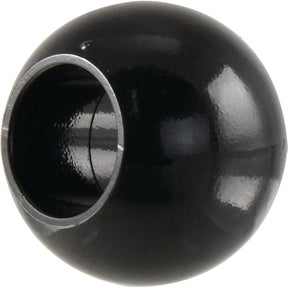 Introducing the Sparex Heavy Duty Lower Link Ball (Cat. 2/2) - S.148194: a durable, shiny black hollow sphere with a cut-out opening on one side, featuring heavy-duty construction and EPD plating for superior corrosion protection.