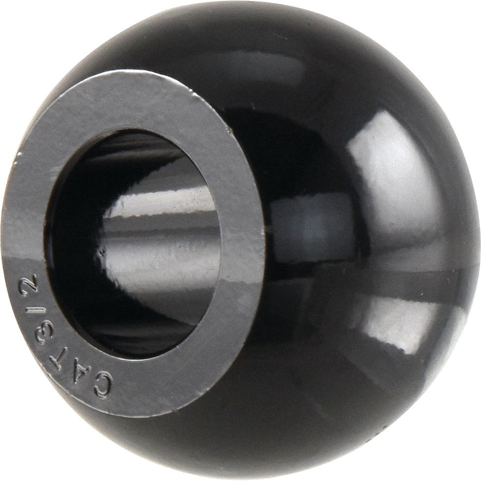 A close-up of the Sparex Heavy Duty Lower Link Ball (Cat. 3/2) - S.148192, featuring a black ball knob with an EPD plated cathodic metal insert, and the engraving "CAT512" visible on the metal part.