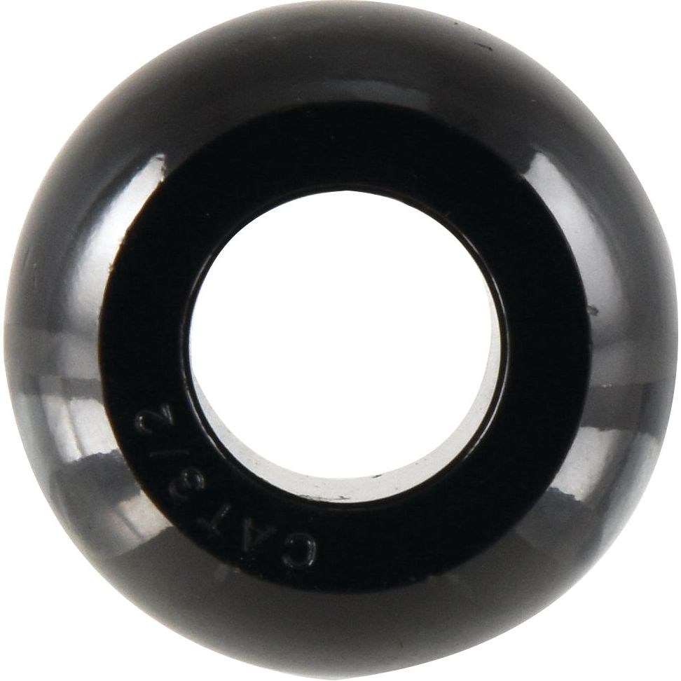 A black Heavy Duty Lower Link Ball (Cat. 3/2) - S.148192 by Sparex, featuring a central hole inscribed with "04A73/2" on the inner ring and equipped with EPD Plated Cathodic corrosion protection for heavy-duty performance.