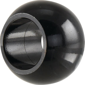 The Sparex Heavy Duty Lower Link Ball (Cat. 3/3) - S.148193 is a shiny black spherical object with a hollow cylindrical center hole, featuring EPD plating for corrosion protection.
