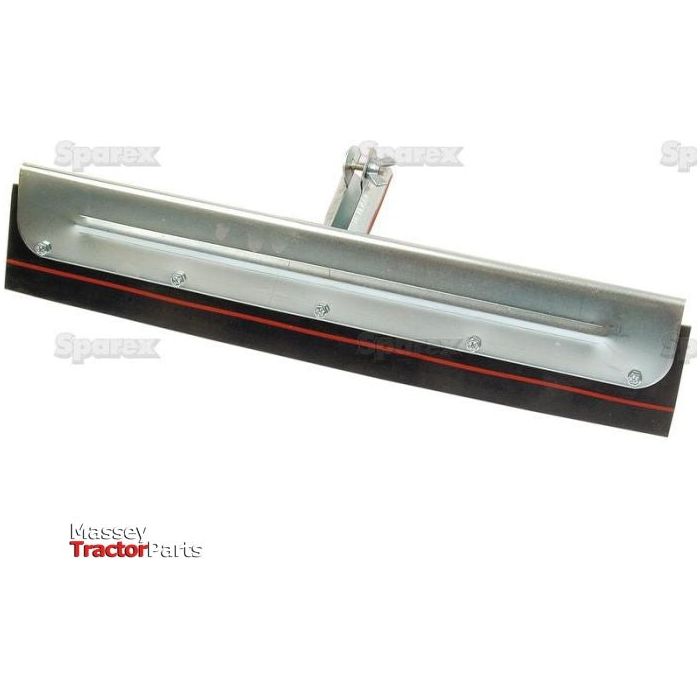 A silver metal blade with a black and red rubber edge, attached to a mounting bracket, features the text "Massey Tractor Parts" on the bottom left corner. This 475mm Heavy Duty Squeegee is built for durability and precision and is also known as Sparex Part No.S.21737 by the brand Sparex.