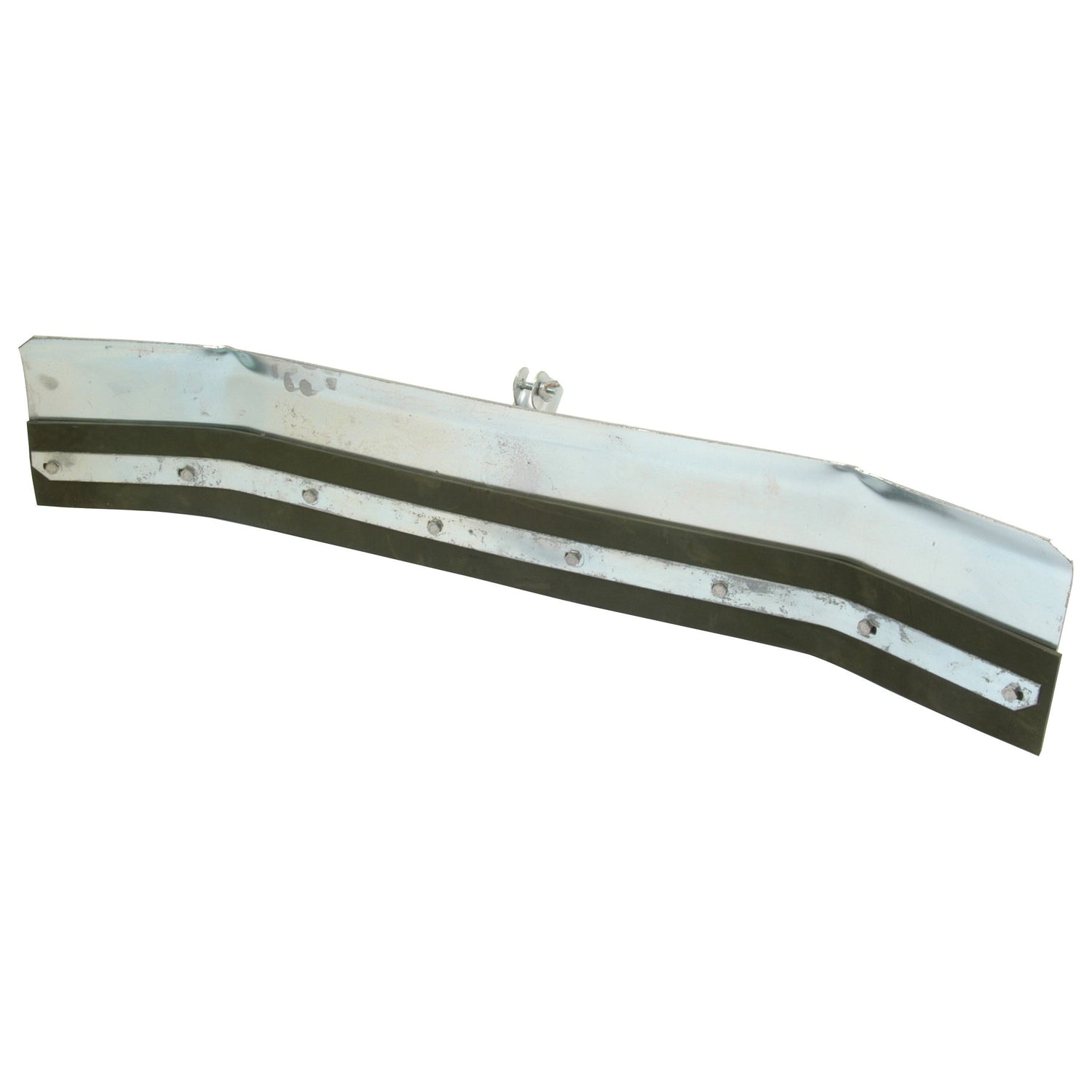 The Heavy Duty Squeegee, Sparex Part No. S.21740, by Sparex features an angled blade design with a curved metal frame and zinc-plated rubber, complete with a series of bolts along the middle for industrial use.