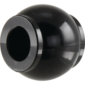 Introducing the Heavy Duty Top Link Ball (Cat. 3/2) - S.148196 by Sparex: a sleek, black, EPD-plated spherical component featuring a hollow center and a flat edge on one side.