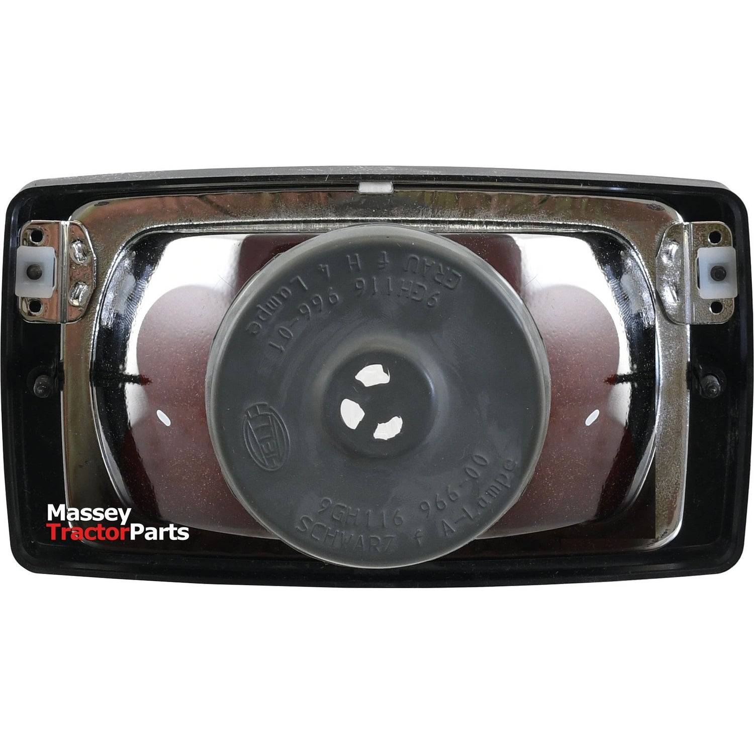 A rectangular halogen headlight assembly with chrome housing and labeling, featuring a central bulb holder and a spade terminal. The brand "Sparex" is printed in the lower left corner. This product is named "Head Light, (Halogen), RH & LH, RH Dip, 12V - S.75958".