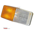 A rectangular amber and clear front combination light featuring a central screw, using a halogen light source and branded "Sparex" at the bottom left. The product name is "Front Combination Light (Halogen), 12/24V, RH & LH, Straight - S.31905".