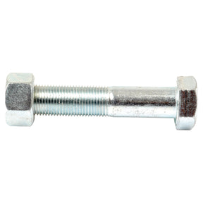 A Sparex Hexagonal Head Bolt With Nut (TH) - M15.9 x 76mm, Tensile strength - Loose (Sparex Part No.S.40114), ideal for use with Massey Ferguson machinery.