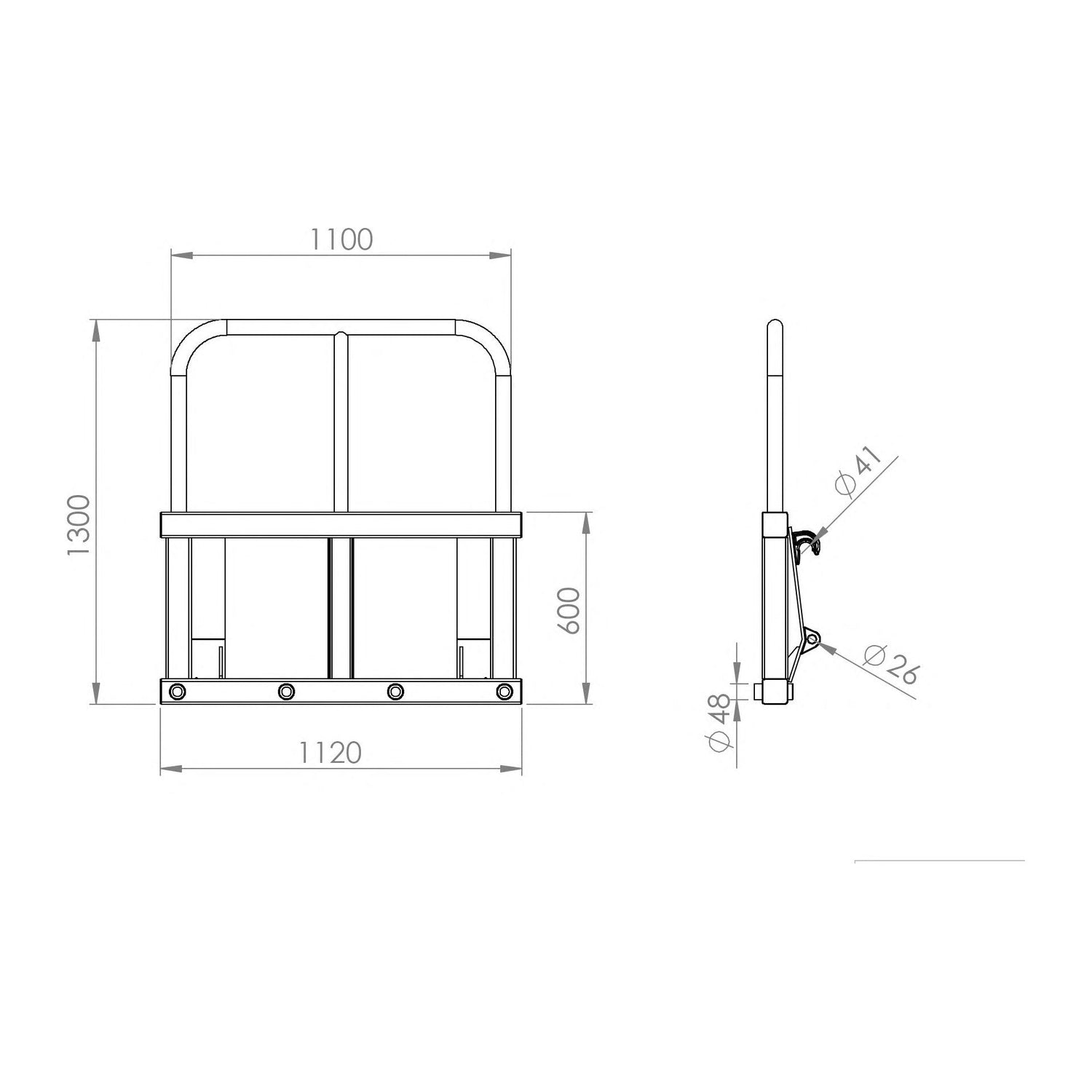 High Back Bale Frame - Tines Not Included - S.130802 - Farming Parts