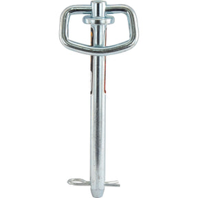 This image features the Sparex Hitch Pin with Grip Clip 16x162mm, branded as Sparex Part No.S.52095, characterized by a round head and a secure grip clip at the base for locking and attaching objects securely.