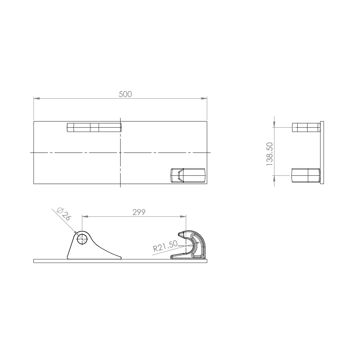 Hook On Plate Set, RH & LH (2 pcs.)
 - S.130801 - Farming Parts