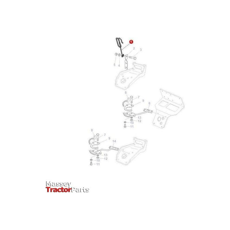 Massey Ferguson Hook Toplink - 3582146M2 | OEM | Massey Ferguson parts | Linkage-Massey Ferguson-Farming Parts,Linkage,PTO & Linkage,Quick Release Ends,Top Link Components,Tractor Parts